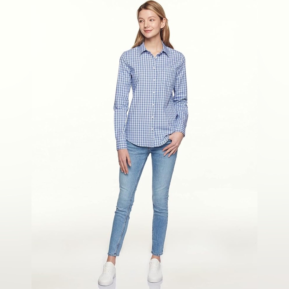 HYDEN YOO COTTON CHARLES CHECK WORKSHIRT SAPPHIRE